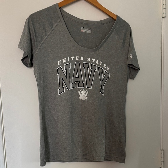 LG Gray Women's U.S. Navy Tee Under Armour - Picture 1 of 5